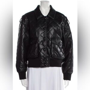 Rebecca Minkoff Black Quilted Leather Jacket